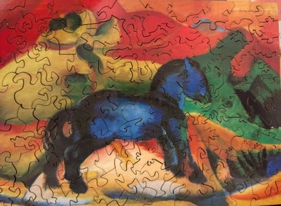 Artifact Puzzles Franz Marc: Blue Horse - obrázek puzzlí