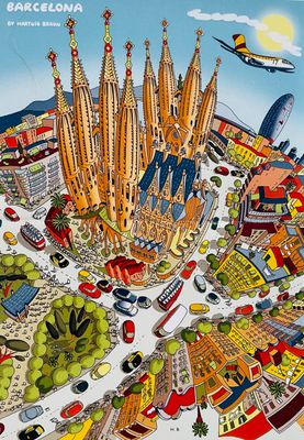 Artyglobe Barcelona fisheye - obrázek puzzlí