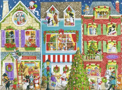 Ravensburger Christmas on Pet Street - obrázek puzzlí