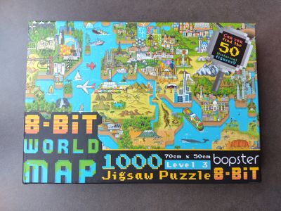 bopster 8-bit worldmap - obrázek puzzlí