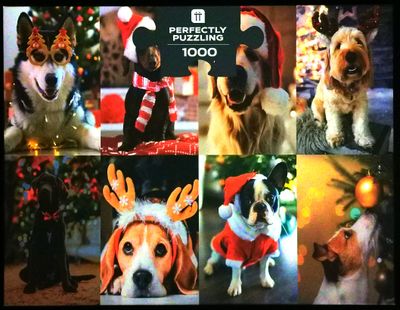 Talking Tables Christmas Dog Puzzle - obrázek puzzlí