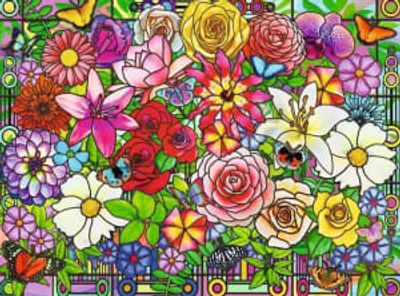 Ravensburger Tiffany Flowers - puzzle image
