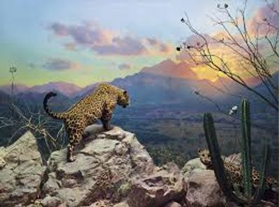 Pomegranate Jaguar Diorama - puzzle image