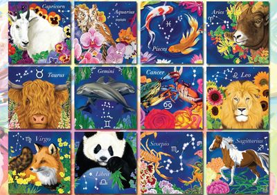 Buffalo Games Bonjour: Botanical Zodiac - puzzle image