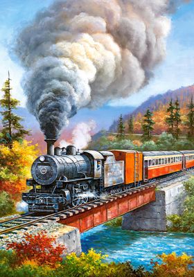 Castorland Train Crossing - imagen del puzzle