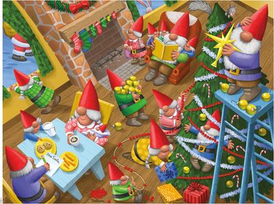 Ceaco Christmas Tree Gnomes - obrázek puzzlí