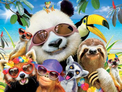 Ceaco Selfies - Beach Party Panda - image du puzzle
