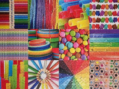 Concord Puzzle Co Colorful Collage of Rainbow - obrázek puzzlí