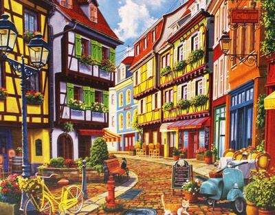 Corner Piece Cobblestone Alley - obrázek puzzlí