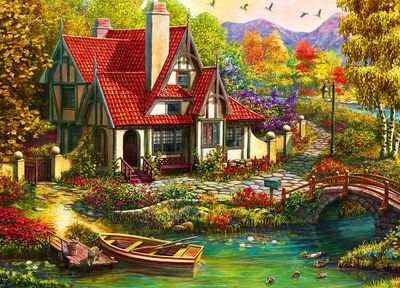 Corner Piece Riverside Cottage - obrázek puzzlí