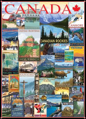 Eurographics Travel Canada - Vintage Posters - obrázek puzzlí