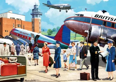 Falcon Boarding the Douglas DC3 - obrázek puzzlí