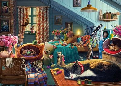 Falcon Cats in the Attic - obrázek puzzlí
