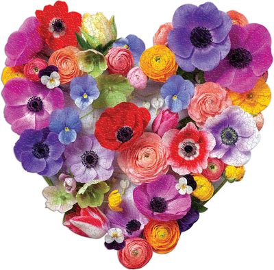 Galison Flora Heart - puzzle image