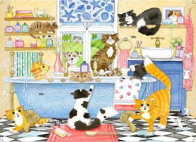 Gibsons Catastrophe Cottage - Cats in the Bathroom - obrázek puzzlí