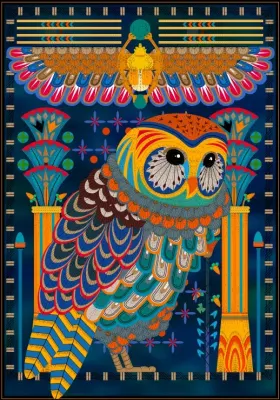 Grafika Egyptian Owl - obrázek puzzlí