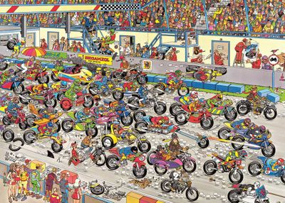 Jumbo Jan van Haasteren: Motorbike Race - obrázek puzzlí