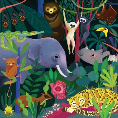 Mudpuppy Jungle Illuminated - puzzle image