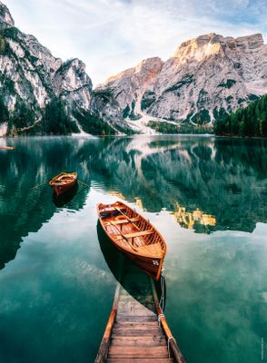 Nathan Les Barques du lac de Braies, Italie - puzzle image