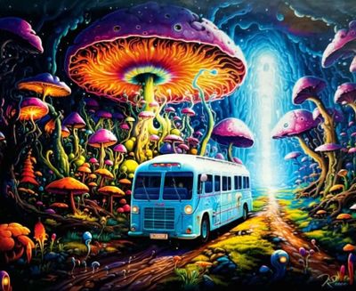 Portland Puzzle Company Mushroom Bus - image du puzzle