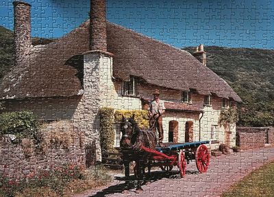 Ravensburger An English Cart and Cottage - obrázek puzzlí