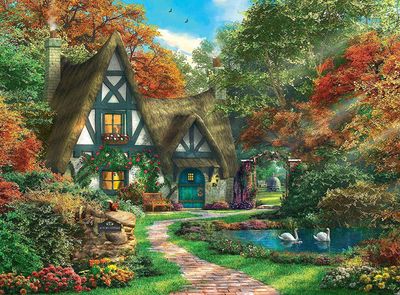 Ravensburger Cottage In Autumn - puzzle image