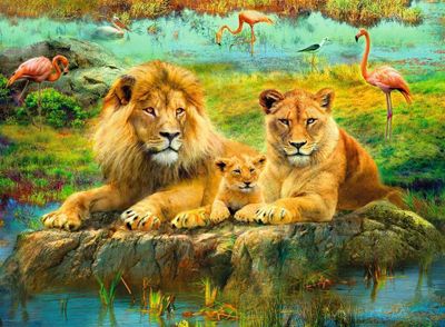 Ravensburger Lions in The Savannah - puzzle image
