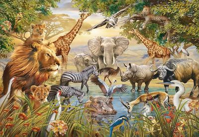 Ravensburger Majestic Watering Hole - obrázek puzzlí