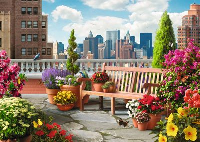 Ravensburger Rooftop Garden - puzzle image