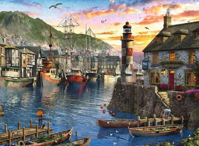 Ravensburger Sunrise at the Port - puzzle image