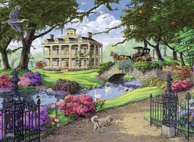 Ravensburger Visiting The Mansion - puzzle image