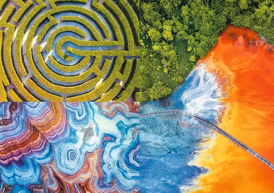 Trefl Aerial Mindblow: Maze of Colors - puzzle image