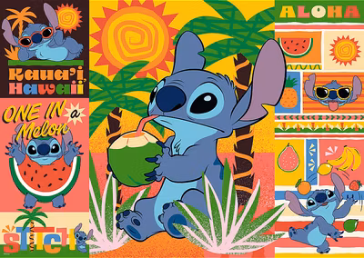 Trefl Lilo & Stitch: Holidays with Stitch - obrázek puzzlí