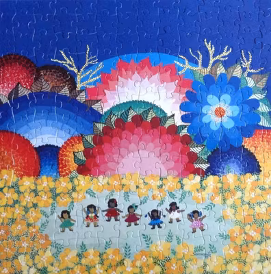 Unicef Children Playing - obrázek puzzlí