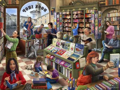 Vermont Christmas Company Book Shop - obrázek puzzlí