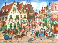 Bits and Pieces Flower Vendor - puzzle image
