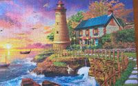 HuaDada Sunset Lighthouse - puzzle image