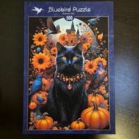 Bluebird Autumn Cat - obrázek puzzlí