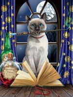 Ceaco Night Spirit: Hocus Pocus Cat - puzzle image