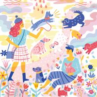 Okay Lady Her Best Friend - obrázek puzzlí