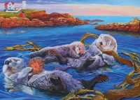 Cobble Hill Sea Otter Family - obrázek puzzlí
