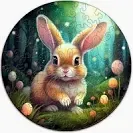Wood Bests Cute Rabbit - puzzle image
