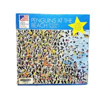 Great American Puzzle Factory Penguins at the Beach - puzzle image