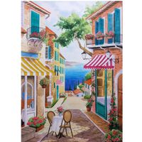 Blue Focus Beautiful Coastal Town - obrázek puzzlí