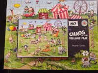 All Jigsaw Puzzles Chaos at the Village fair - puzzle image
