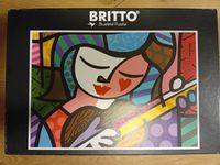 Bluebird Girl with guitar - Romero BRITTO - obrázek puzzlí