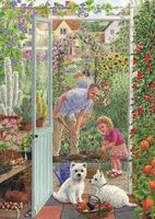 Falcon Through the Greenhouse door - puzzle image