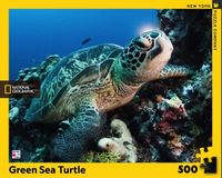 New York Puzzle Company National Geographic: Green Sea Turtle - obrázek puzzlí