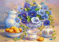 Trefl Blue Bouquet - puzzle image