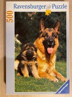 Ravensburger German Shepherd mother with puppy - puzzle image